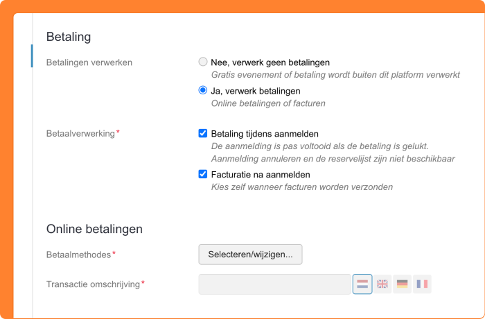 Schermafbeelding van het filteren op donatie thema in het CRM