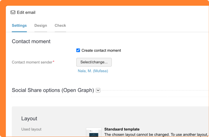 Screenshot of making a contact moment from a marketing automation journey